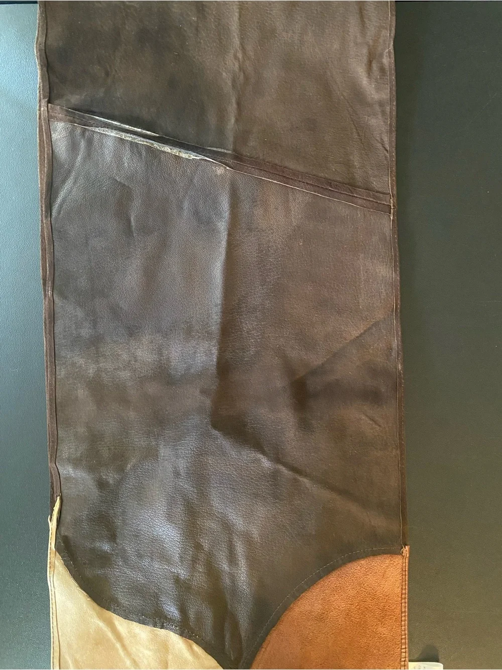 Stetson Home Classics Leather Patchwork Western Rustic Table Runner Brown